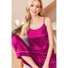 image:imageEkouaer Women Silk Satin Pajamas Sleeveless Pjs Set 2 Piece Summer Loungewear Sleepwear with Pockets SXXLPurple