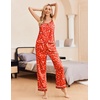 image:imageEkouaer Women Silk Satin Pajamas Sleeveless Pjs Set 2 Piece Summer Loungewear Sleepwear with Pockets SXXLRed Chirstmas