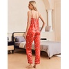 image:imageEkouaer Women Silk Satin Pajamas Sleeveless Pjs Set 2 Piece Summer Loungewear Sleepwear with Pockets SXXLRed Chirstmas