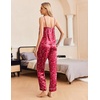 image:imageEkouaer Women Silk Satin Pajamas Sleeveless Pjs Set 2 Piece Summer Loungewear Sleepwear with Pockets SXXLRed Love