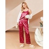 image:imageEkouaer Women Silk Satin Pajamas Sleeveless Pjs Set 2 Piece Summer Loungewear Sleepwear with Pockets SXXLRed Love
