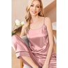 image:imageEkouaer Women Silk Satin Pajamas Sleeveless Pjs Set 2 Piece Summer Loungewear Sleepwear with Pockets SXXLRose Gold