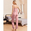 image:imageEkouaer Women Silk Satin Pajamas Sleeveless Pjs Set 2 Piece Summer Loungewear Sleepwear with Pockets SXXLRose Gold