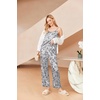 image:imageEkouaer Women Silk Satin Pajamas Sleeveless Pjs Set 2 Piece Summer Loungewear Sleepwear with Pockets SXXLWhite Black Love