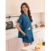 image:imageEkouaer Womens Lace Satin Pajama Set Button Down Pj Shorts Set Bridesmaids Getting Ready Outfits Casual Sleepwear XSXXLBlue Green