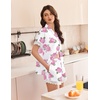 image:imageEkouaer Womens Lace Satin Pajama Set Button Down Pj Shorts Set Bridesmaids Getting Ready Outfits Casual Sleepwear XSXXLPink Hydrangea