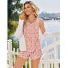 image:imageEkouaer Womens Pajama Sets Sleeveless Tank Tops and Split Shorts Pjs Set Soft Comfy Summer 2 Piece SleepwearLeopard Pink
