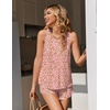 image:imageEkouaer Womens Pajama Sets Sleeveless Tank Tops and Split Shorts Pjs Set Soft Comfy Summer 2 Piece SleepwearLeopard Pink