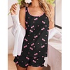 image:imageEkouaer Womens Tank Top Pajama Set Comfy Sleeveless Sleepwear Racerback Cami and Shorts Pjs 2 Piece Summer LoungewearBlack Cherry