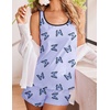 image:imageEkouaer Womens Tank Top Pajama Set Comfy Sleeveless Sleepwear Racerback Cami and Shorts Pjs 2 Piece Summer LoungewearBlue Butterfly