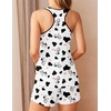 image:imageEkouaer Womens Tank Top Pajama Set Comfy Sleeveless Sleepwear Racerback Cami and Shorts Pjs 2 Piece Summer LoungewearCow