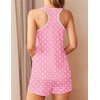 image:imageEkouaer Womens Tank Top Pajama Set Comfy Sleeveless Sleepwear Racerback Cami and Shorts Pjs 2 Piece Summer LoungewearPink Dots
