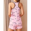 image:imageEkouaer Womens Tank Top Pajama Set Comfy Sleeveless Sleepwear Racerback Cami and Shorts Pjs 2 Piece Summer LoungewearPink Love