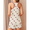 image:imageEkouaer Womens Tank Top Pajama Set Comfy Sleeveless Sleepwear Racerback Cami and Shorts Pjs 2 Piece Summer LoungewearRed Bow