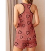 image:imageEkouaer Womens Tank Top Pajama Set Comfy Sleeveless Sleepwear Racerback Cami and Shorts Pjs 2 Piece Summer LoungewearRed Heart