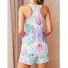 image:imageEkouaer Womens Tank Top Pajama Set Comfy Sleeveless Sleepwear Racerback Cami and Shorts Pjs 2 Piece Summer LoungewearStar and Moon