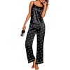 image:imageEkouaer Women Silk Satin Pajamas Sleeveless Pjs Set 2 Piece Summer Loungewear Sleepwear with Pockets SXXLPink Bow Black