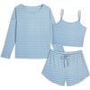 Blue and White Stripes