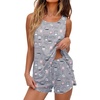 image:imageEkouaer Womens Pajama Sets Sleeveless Tank Tops and Split Shorts Pjs Set Soft Comfy Summer 2 Piece SleepwearCoffee Cup