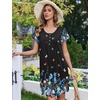image:imageEkouaer 2 Pack House Dresses for Women with Pockets Short Sleeve Moomoo Nightgown Plus Size Mumu Dress Floral Lounge DressFloral GreenButterfly Black