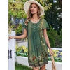 image:imageEkouaer 2 Pack House Dresses for Women with Pockets Short Sleeve Moomoo Nightgown Plus Size Mumu Dress Floral Lounge DressFloral GreenSmall Florals Purple