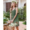 image:imageEkouaer 2 Pack Nightgowns for Women Sleeveless Sleep Shirts Tank Sleep Dress Wide Strap Chemise VNeck SleepwearBlack Green Floral