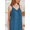 image:imageEkouaer 2 Pack Nightgowns for Women Sleeveless Sleep Shirts Tank Sleep Dress Wide Strap Chemise VNeck SleepwearFloral Pink Dog Footprints