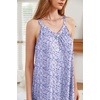image:imageEkouaer 2 Pack Nightgowns for Women Sleeveless Sleep Shirts Tank Sleep Dress Wide Strap Chemise VNeck SleepwearFloral Purple Floral Light Green