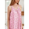 image:imageEkouaer 2 Pack Nightgowns for Women Sleeveless Sleep Shirts Tank Sleep Dress Wide Strap Chemise VNeck SleepwearFloral Purple Floral Pink