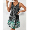 image:imageEkouaer 2 Pack Nightgowns for Women Sleeveless Sleepshirt Sleep Tank Dress Chemise V Neck SleepwearBlackMulti Floral