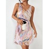 image:imageEkouaer 2 Pack Nightgowns for Women Sleeveless Sleepshirt Sleep Tank Dress Chemise V Neck SleepwearPink MarbleBlue Star