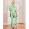 image:imageEkouaer 2 Pack Womens Pajama Sets Short Sleeve Tops and Long Pants Casual Comfy Pjs Lounge Set with PocketsSXXLGreen AvocadoBlue Whale