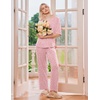 image:imageEkouaer 2 Pack Womens Pajama Sets Short Sleeve Tops and Long Pants Casual Comfy Pjs Lounge Set with PocketsSXXLPink DotsBlack Striped