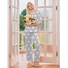 image:imageEkouaer 2 Pack Womens Pajama Sets Short Sleeve Tops and Long Pants Casual Comfy Pjs Lounge Set with PocketsSXXLRoseLight Grey Stars