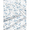 image:imageEkouaer Cotton Nightgowns for Women Short Sleeve House Dress Pleated Night Gown Button Sleep Shirt Ladies NightdressFloral Blue White