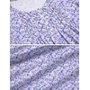 image:imageEkouaer Cotton Nightgowns for Women Short Sleeve House Dress Pleated Night Gown Button Sleep Shirt Ladies NightdressFloral Purple