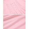 image:imageEkouaer Cotton Nightgowns for Women Short Sleeve House Dress Pleated Night Gown Button Sleep Shirt Ladies NightdressLight Pink