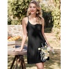 image:imageEkouaer Cotton Nightgowns for Women Sleeveless Night Gown Tank Sleepshirts Racerback Sleep Dress Spaghetti Strap ChemiseBlack