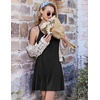 image:imageEkouaer Cotton Nightgowns for Women Sleeveless Night Gown Tank Sleepshirts Racerback Sleep Dress Spaghetti Strap ChemiseBlack