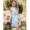 image:imageEkouaer Cotton Nightgowns for Women Sleeveless Night Gown Tank Sleepshirts Racerback Sleep Dress Spaghetti Strap ChemiseBlue Flowers