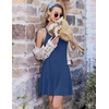 image:imageEkouaer Cotton Nightgowns for Women Sleeveless Night Gown Tank Sleepshirts Racerback Sleep Dress Spaghetti Strap ChemiseNavy