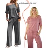 image:imageEkouaer Lounge Sets for Women Off ShoulderRight Short Sleeve Tops and Long Pants 2 Piece Set Summer Soft Matching OutfitDark Gray