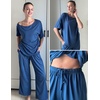 image:imageEkouaer Lounge Sets for Women Off ShoulderRight Short Sleeve Tops and Long Pants 2 Piece Set Summer Soft Matching OutfitPink