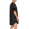 image:imageEkouaer Mens Nightshirt Comfy Nightwear BigampTall V Neck Short Sleeve Soft Loose Pajama Sleep ShirtDark Grey