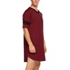 image:imageEkouaer Mens Nightshirt Comfy Nightwear BigampTall V Neck Short Sleeve Soft Loose Pajama Sleep ShirtWine Red