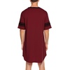 image:imageEkouaer Mens Nightshirt Comfy Nightwear BigampTall V Neck Short Sleeve Soft Loose Pajama Sleep ShirtWine Red