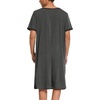 image:imageEkouaer Mens Nightshirt Nightwear Comfy BigampTall Short Sleeve Henley Sleep ShirtDark Grey