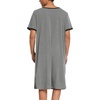 image:imageEkouaer Mens Nightshirt Nightwear Comfy BigampTall Short Sleeve Henley Sleep ShirtGrey