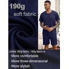 image:imageEkouaer Mens Pajamas Set Soft Lounge Set V Neck Sleep Nightwear Short Sleeve Pjs with Pocket SXXLNavy Blue