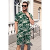 image:imageEkouaer Mens Pajamas Sets Shorts Soft Short Sleeve Pjs Summer Sleepwear Pants Casual Lounge Sets with PocketsCoconut Tree Green